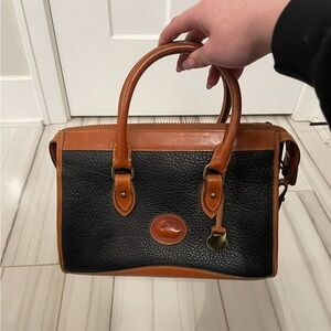 Dooney & Bourke All Weather Crossbody 11" Bag BLACK Pebble Leather BRASS 6 Feet